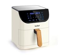 5L Air Fryer with LED Display and 10 Functions - Cream