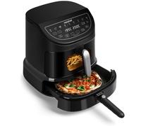Vonshef Air Fryer with Pizza Drawer, 12-in-1 Dual Airfryer, 8.5L + 1.5L | 12" Pizza Tray, Digital, Sync Cook & Smart Finish, Viewing Window & Folding Handle, 60 Min Timer, Non-Stick - 2100W