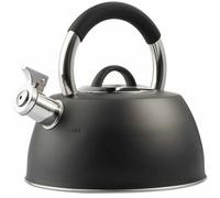 2.5L Stainless Steel Stove Stop Whistling Kettle VonHaus Black One Size
