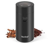 Vonshef Coffee Grinder Electric 60G, Coffee Bean Grinder 2500Rpm For Coffee, Nuts And Spices, 150W, Black
