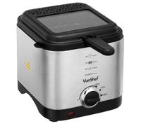 Vonshef Deep Fat Fryer, 1.5L Fryer W/ Adjustable Temperature, 900W, Observation Window, Non-Stick Removable Basket & Non-Slip Feet