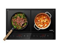 Vonshef Double Induction Hob, 2800W Portable Dual, Twin Plate Electric Table Top With Led Display