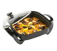 VonShef Multi Cooker 5L - 30cm Electric Frying Pan with Lid & Adjustable Temperature Control, Easy Clean, Non Stick Aluminium with Cool Touch Handles & Detachable Power Cable for Serving - 1500W