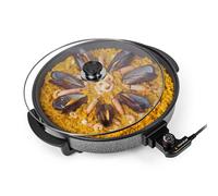 VonShef Electric Frying Pan 6L, 42cm Multi Cooker with Tempered Glass Lid, 1500W