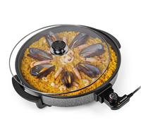 Vonshef Electric Frying Pan 6L - 42cm Multi Cooker with Glass Lid, 1500W | Round Non-Stick Electric Skillet with Adjustable Temperature, Easy Clean, Cool Touch Handles & Detachable Power Cable