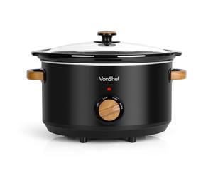 VonShef Fika 6.5L Slow Cooker in Black VonShef Black