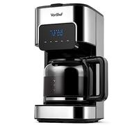 VonShef Filter Coffee Machine, 1.5L Capacity Electric, Digital, Stainless Steel Coffee Maker for Up to 12 Cups, Programmable 24hr Timer with LCD