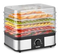VonShef Food Dehydrator 5 Tier 250W - Adjustable Temperature Control 40-70°C