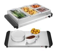 Vonshef Food Warmer 4 Tray - 7.2L Table Top Buffet Server, 300W