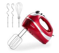 Hand Mixer Electric Whisk - Food Mixer for Baking with 5 Speeds, 300W, 2 Stainless Steel Beaters, 2 Dough Hooks &