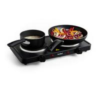 Vonshef Hot Plate Double, Portable Electric Hob With Dual Temperature Controls, 2500W, 2 Ring Table Top Stove For Cooking, Black