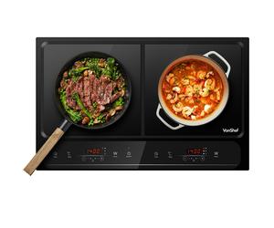 VonShef Men's Portable Double Induction Hob in Black VonShef Black