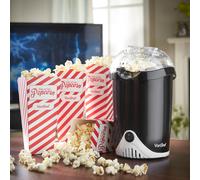VonShef One Touch Operation Hot Air Popcorn Maker 1200W with 6 Boxes in Black VonShef Black