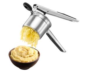 VonShef Potato Ricer Masher, Food Grade Stainless Steel Potato Ricer Press with Silicone Handle, Dishwasher Safe Fruit & Veg Press, Heavy Duty Food Press for Mashed Potatoes