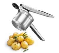 Vonshef Potato Ricer Masher, Multifunctional Stainless Steel Fruit & Veg Press W/ Soft Grip Vegetable Masher For Mashed Potatoes