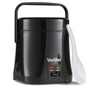Vonshef Small Rice Cooker 0.3L, Electric Rice Steamer For 2 W/ Keep Warm 200W, Removable Non Stick Rice Pot, Measuring Cup & Spoon
