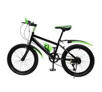 VonVVer 20 Inch Mountain Bike 7 Speed 20'' Mountain Bike Front and Rear Dual Brake 85kg Load 20 Inch Bicycle City Bike with Suspension Fork and Mudguards for Boys Girls Junior (Green)