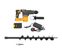 VonVVer Electric Post Hole Digger with 80cm Drill bit - Earth Auger Cordless Power 128VF Brushless Cordless Fence Post Auger 19500mAh Post Hole Digger Post Hole Borer