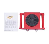 VonVVer Machinery Skate Dolly 6T - Industrial Machinery Mover with 4 PU Wheel, Heavy Duty Machinery Moving Skate 360° Rotation Non-Slip Cap for Industrial Moving Equipment (Red)