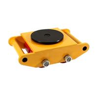 VonVVer Machinery Skate Dolly 6T - Industrial Machinery Mover with 4 PU Wheel, Heavy Duty Machinery Moving Skate 360° Rotation Non-Slip Cap for Industrial Moving Equipment (Yellow)
