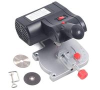 VonVVer Mini Cut Off Machine - Mini Table Saw 0-45° Adjustable Wood Cutting Saw with 50mm Saw Blade Bench Saw Mitre Saw for Art Craft Plastic/Wood/Stone Metal Cutting (4500 r/min Black)