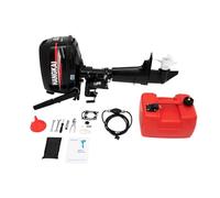VonVVer Outboard Boat Engine 4 Stroke 6.5HP - Outboard Motor 10-20km/h Fishing Boat Engine 123cc 4.8KW Outboard Engine CDI Ignition & Water-cooling System For Stern 750KG Fresh/Salt Water (6.5HP)
