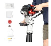 VonVVer Post Driver 2 Stroke 32.6cc - φ55mm/φ70mm Fence Knocker Pile Driver Fencing Ramming Thumping Driving Posts Portable Lightweight Petrol Piledriver Post Piling Driver Fencing Pile Pounder