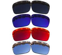 Vonxyz Set of 4 Lenses Replacement with Oakley Holbrook OO9102 Sunglass - Stealth Black+Ruby+Chrome+Sapphire, Stealth Black+ruby+chrome+sapphire, 0