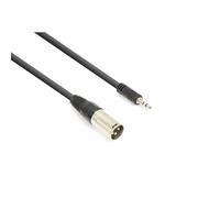 VONYX 177.746 XLR Male to 3.5mm Stereo Jack Cable 0.5m - Audio Signal Lead with Durable Flexible Shielding for Mixers, Microphones and Live Studio Sound