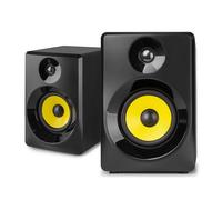 VONYX SMN50B Active Studio Monitors - 140W Powered Recording Monitors for Professional Studio Sound - Pair of Black Studio Speakers for Music Production & Mixing Studio Audio