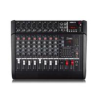 Vonyx AM8A 8 Channel Powered PA Mixer Amp with DSP, Bluetooth, USB MP3 Player, Phantom Power, 2x500W Audio Mixer System for DJ, Stage and Live Sound