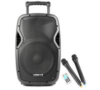 Vonyx AP1200PA 12 Inch Portable PA Speaker Bluetooth 600W Active System