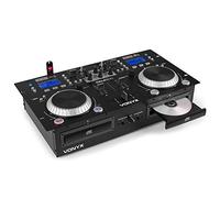 Vonyx CDJ500 Professional DJ CD Mixer Combo, Built-In Amplifier, Bluetooth | Dual CD players, jog wheels, portable design, clubs & studio sessions