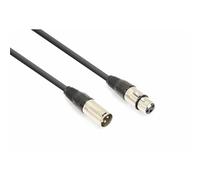 VONYX CX310-1 Balanced XLR Microphone Cable Male/Female - 1.5m | 20x0.12mm conductors, 64x0.12mm shielding, metal connectors, 6mm jacket