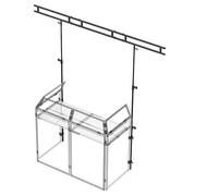 VONYX DB3L DJ Lighting Bridge Stand - Heavy-Duty Telescopic LED Light Fixture Rail Compatible with DB3 DJ Booth, 20 Mount Points, Carry Bag Included, 2.7m Max Height, Portable Lighting Truss