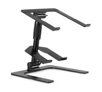 VONYX DJLC2 Adjustable DJ Laptop Stand - 0.5m, Dual-Function DJ Controller Stand with Telescopic Neck and 360° Rotation, Removable Tray, 15kg Load Capacity, Ideal for Professional Setups