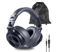 Vonyx HDX200DB Over-Ear Wired DJ Headphones, Padded with 50mm Drivers - 32 Ohm