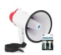 VONYX MEG020 20W Portable Megaphone Loud Hailer with Siren, Voice Record Function and Batteries - Bullhorn Speaker for Protests, Sports, Events and Emergency Addressing, Carry Strap Included