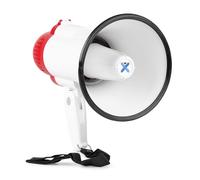 VONYX MEG025 Portable Megaphone Loudhailer 25W with 800m Range, Bluetooth, USB/MicroSD, Siren & Recording Function - Handheld Bullhorn Megaphone with Rechargeable Battery for Indoor/Outdoor Events