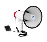 VONYX MEG045 45W Bluetooth Bullhorn Megaphone Loudhailer - Portable Megaphone with 1000m Range, Digital Recording, Siren, USB/MicroSD/AUX Inputs, Rechargeable Battery, and CB Microphone