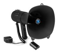 VONYX MEG090 90W Portable Megaphone Loudhailer Bullhorn megaphone with Rechargeable Lithium Battery, 1300m Range, Bluetooth, USB/SD Playback, Siren, 60s Recording, Includes 2 Battery Packs