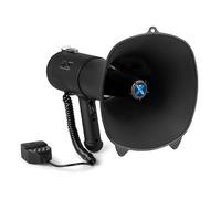 VONYX MEG090 Portable 90W Megaphone Loudhailer with Bluetooth, Handheld Microphone, MP3/USB/SD/Aux, Record Function, Siren Alert, Black Bullhorn for Outdoor Events, Public Address & Emergencies