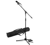 Vonyx MS10K Dynamic Microphone & Adjustable Tripod Stand Set - Professional Handheld Vocal Mic Kit with Boom Arm, Clip Holder & Carry Bag for PA, Karaoke & Live Stage Performances
