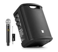 Vonyx PRO X1A Portable PA System with Wireless Microphone, 250W Battery Powered Speaker, Bluetooth Streaming, 3 Channel Mixer, Karaoke and Busking PA for Events and Parties
