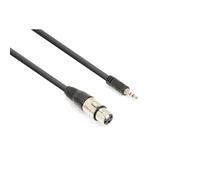 VONYX Professional DJ Signal Cable 0.5m - XLR Female to 3.5mm Stereo Mini Jack Lead with Durable Metal Connectors for Mixers, Audio Interfaces & Live Sound Setups (177.748)
