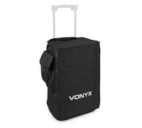VONYX SC12B 12-Inch Speaker Cover Protective Carry Case with Handle Opening - Durable Nylon PA Speaker Bag for AP & VSA Speakers, DJ Travel Covers with Accessory Pocket, Black