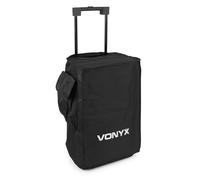VONYX SC12B 12-Inch Speaker Cover Protective Carry Case with Handle Opening - Durable Nylon PA Speaker Bag for AP & VSA Speakers, DJ Travel Covers with Accessory Pocket, Black