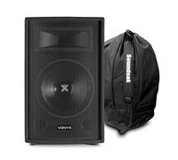 VONYX SL12 12" Passive DJ PA Speaker Set - 600W Two-Way Audio with Bass Reflex Design, Piezo Horn, Robust Woofer, Includes Universal Speaker Carry Bag for Mobile DJs and Events