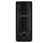 VONYX SL28 Passive PA Speaker Double 8 Inch 800W 2-Way Bass Reflex System with Piezo Horn, DJ Disco Speaker Box, Mobile DJs, Home Party & Small Venue Sound System, Pole Mount Included