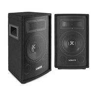 VONYX SL8 8-Inch Passive DJ PA Speaker Pair, 400W 2-Way Full Range, Robust Enclosure, 8 Ohm Unpowered Loudspeakers, 1/4" Jack & Spring Connections, Tripod Mountable, for Small Venues, Bands, DJs